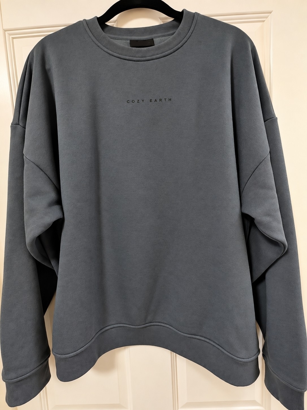 Cozy Earth Modal Cotton Blend Crewneck Sweatshirt in Slate Blue